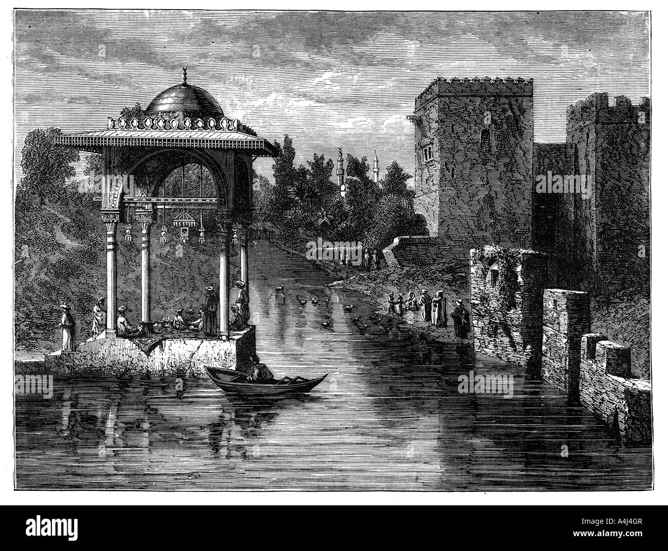 Die Umgebung von Damaskus, Syrien, c 1890. Artist: Unbekannt Stockfoto