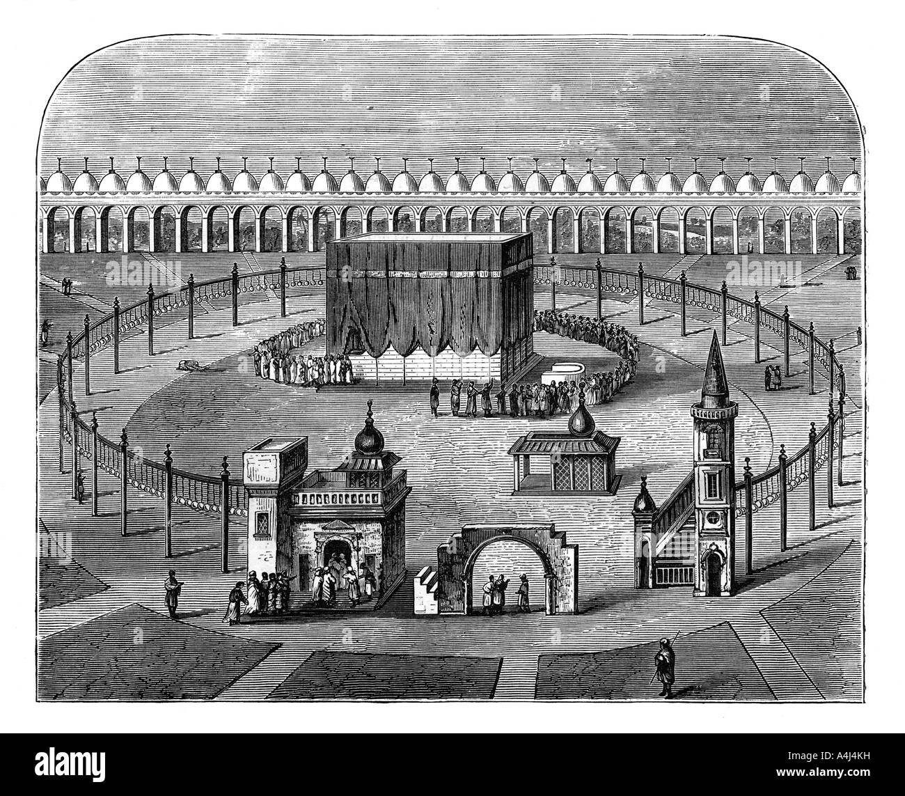 Die Kaaba, in Mekka, Saudi-Arabien, c 1890. Artist: Unbekannt Stockfoto
