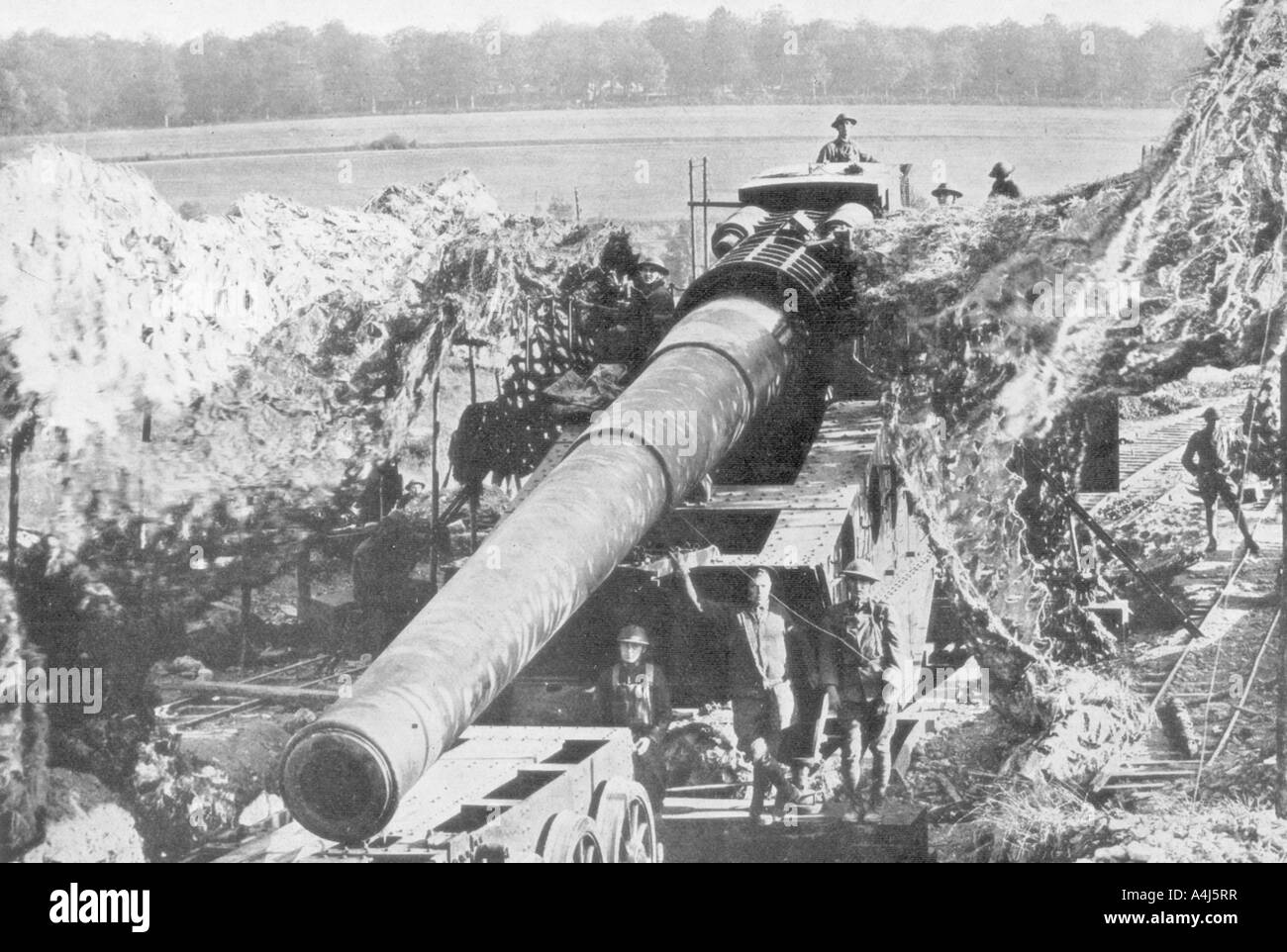 American 14 Zoll railway Gun, MeuseArgonne Offensive, Frankreich, 1918