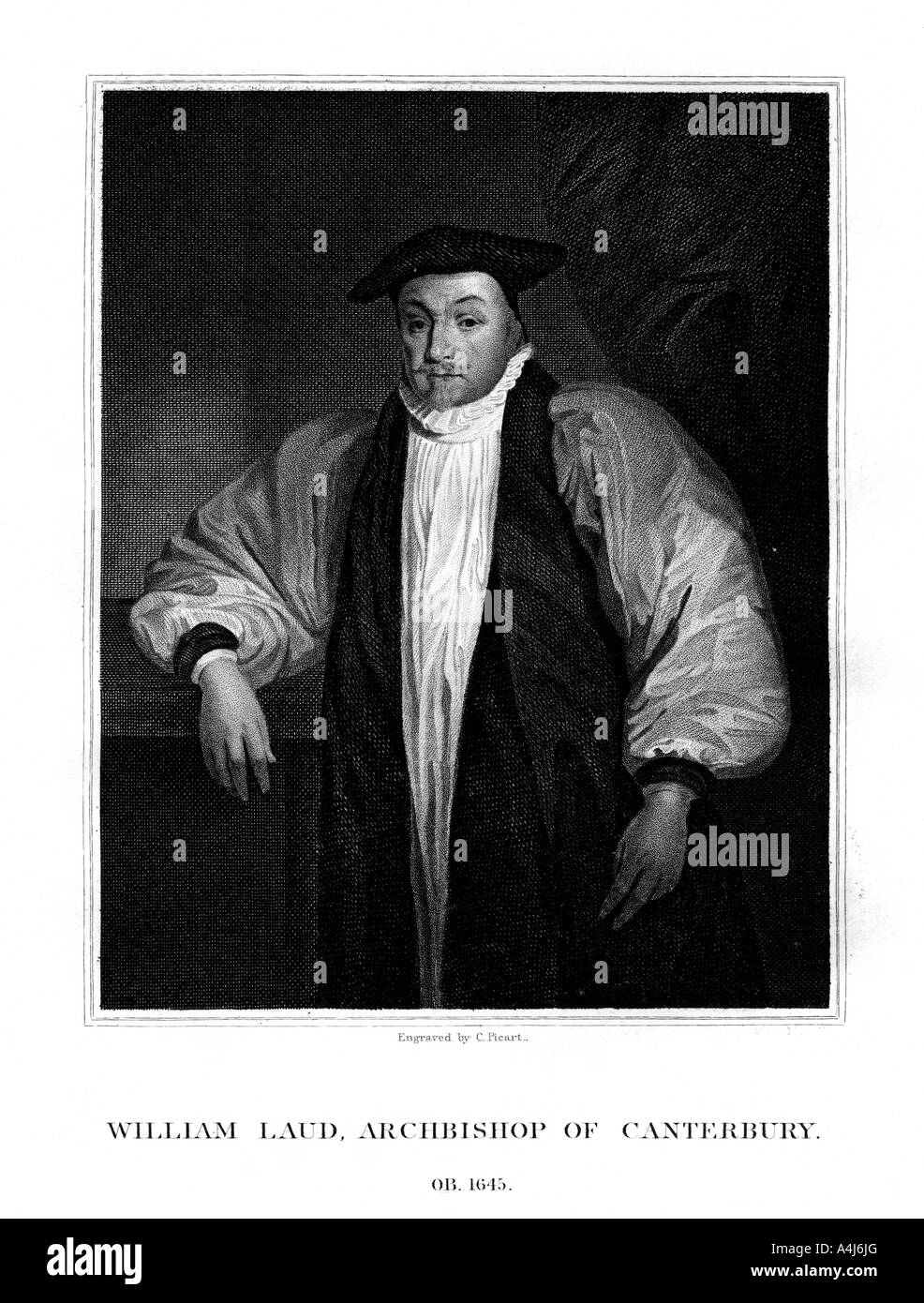 William Laud, Erzbischof von Canterbury (1823). Artist: C Picart Stockfoto