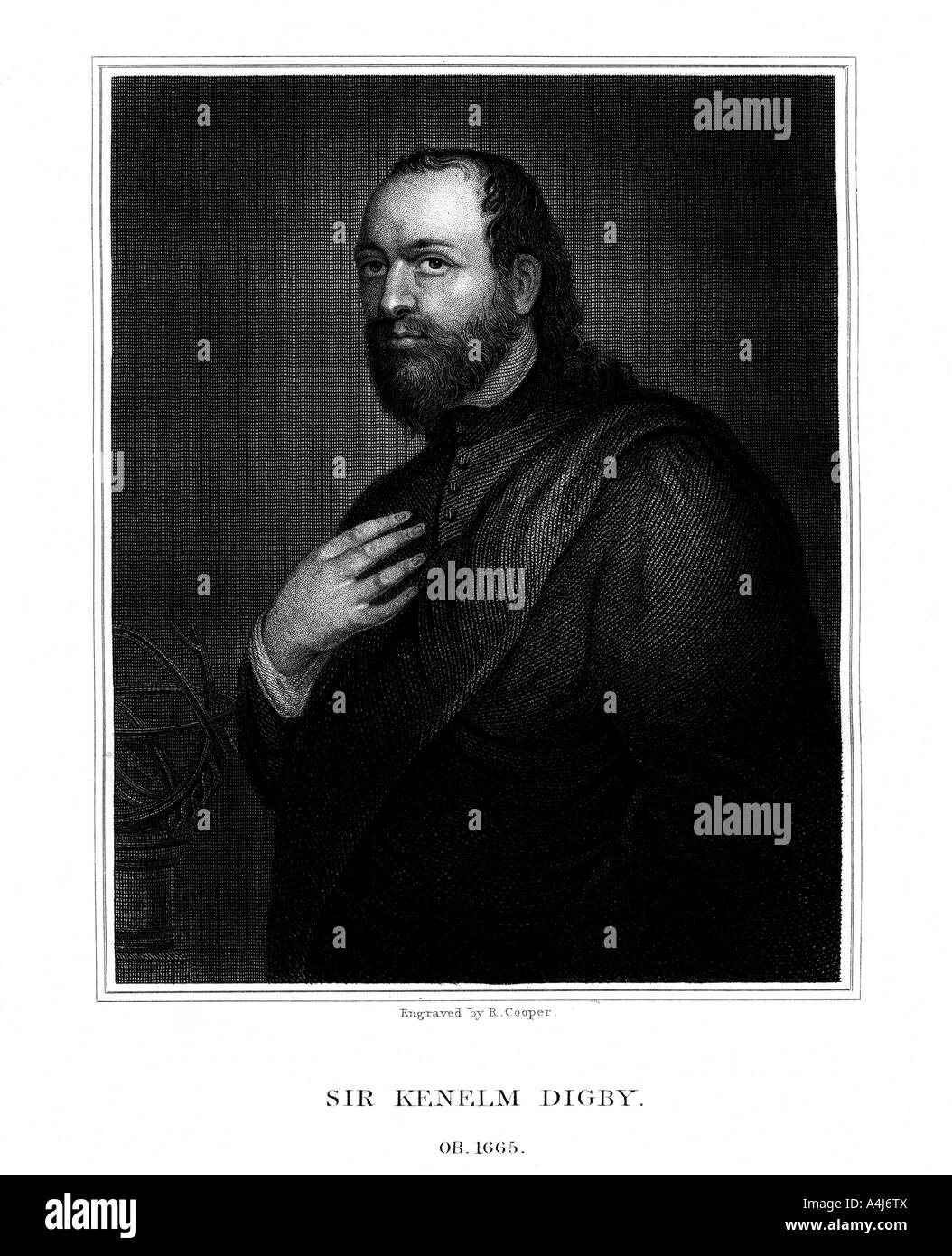 Sir Kenelm Digby, Englische Wissenschaftler und Diplomat (1825). Artist: R Cooper Stockfoto