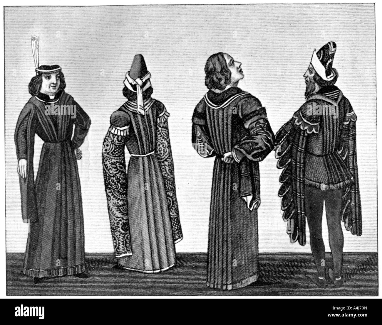 Entwicklung der Hülse, 15. Jahrhundert, (1910). Artist: Unbekannt Stockfoto