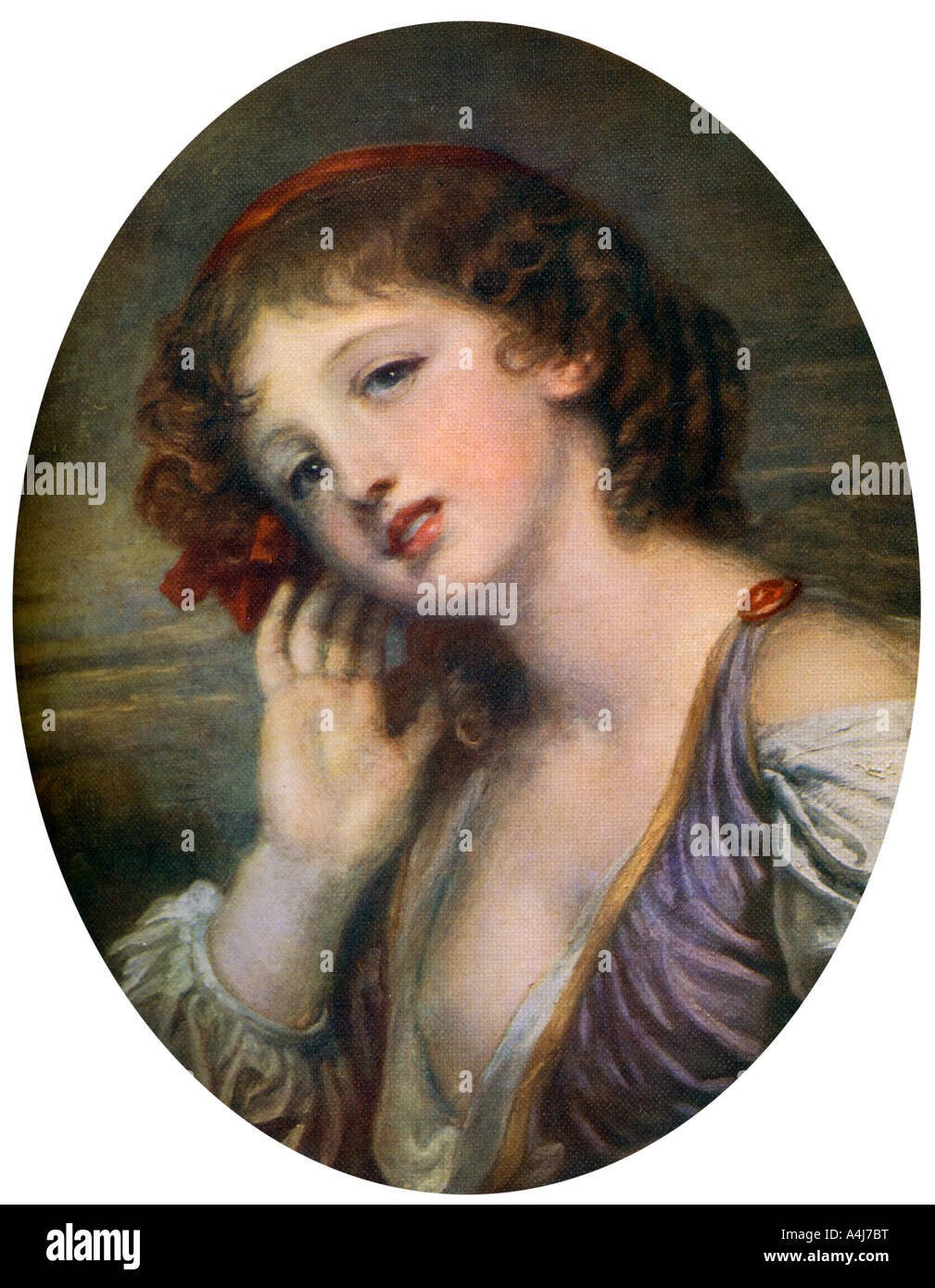 "Die hören Mädchen", 18. Jahrhundert, (1912). Künstler: Jean-Baptiste Greuze Stockfoto