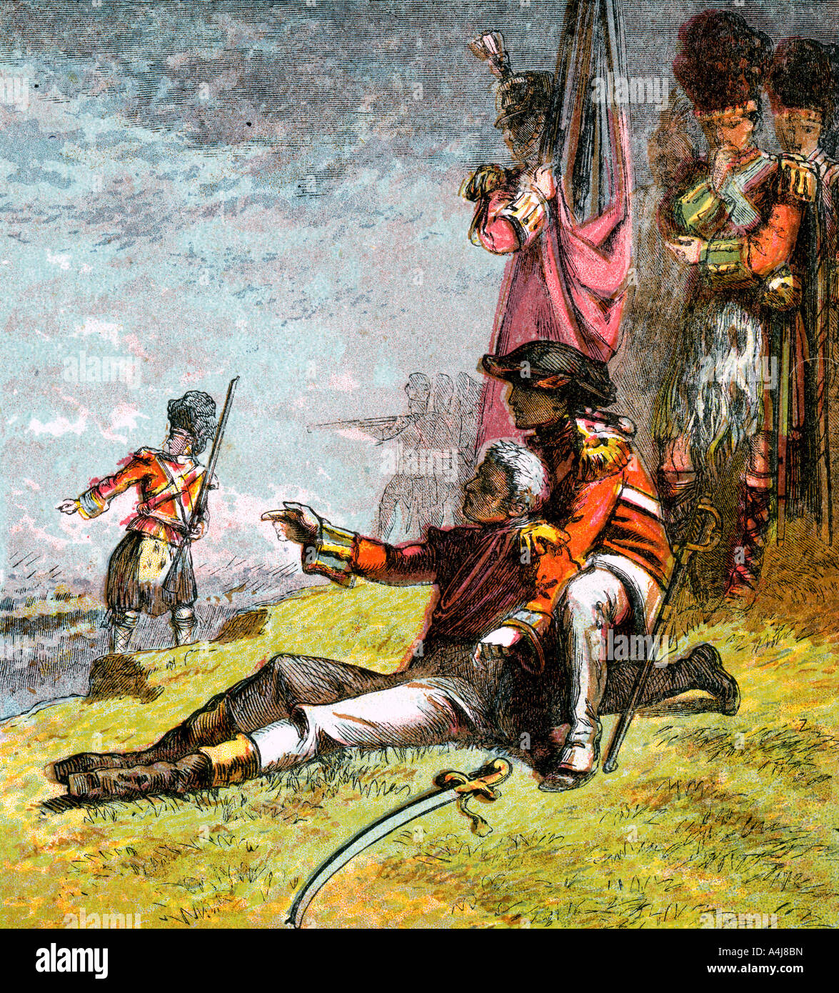 'Tod von General Wolfe", 1759 (c 1850). Artist: Unbekannt Stockfoto