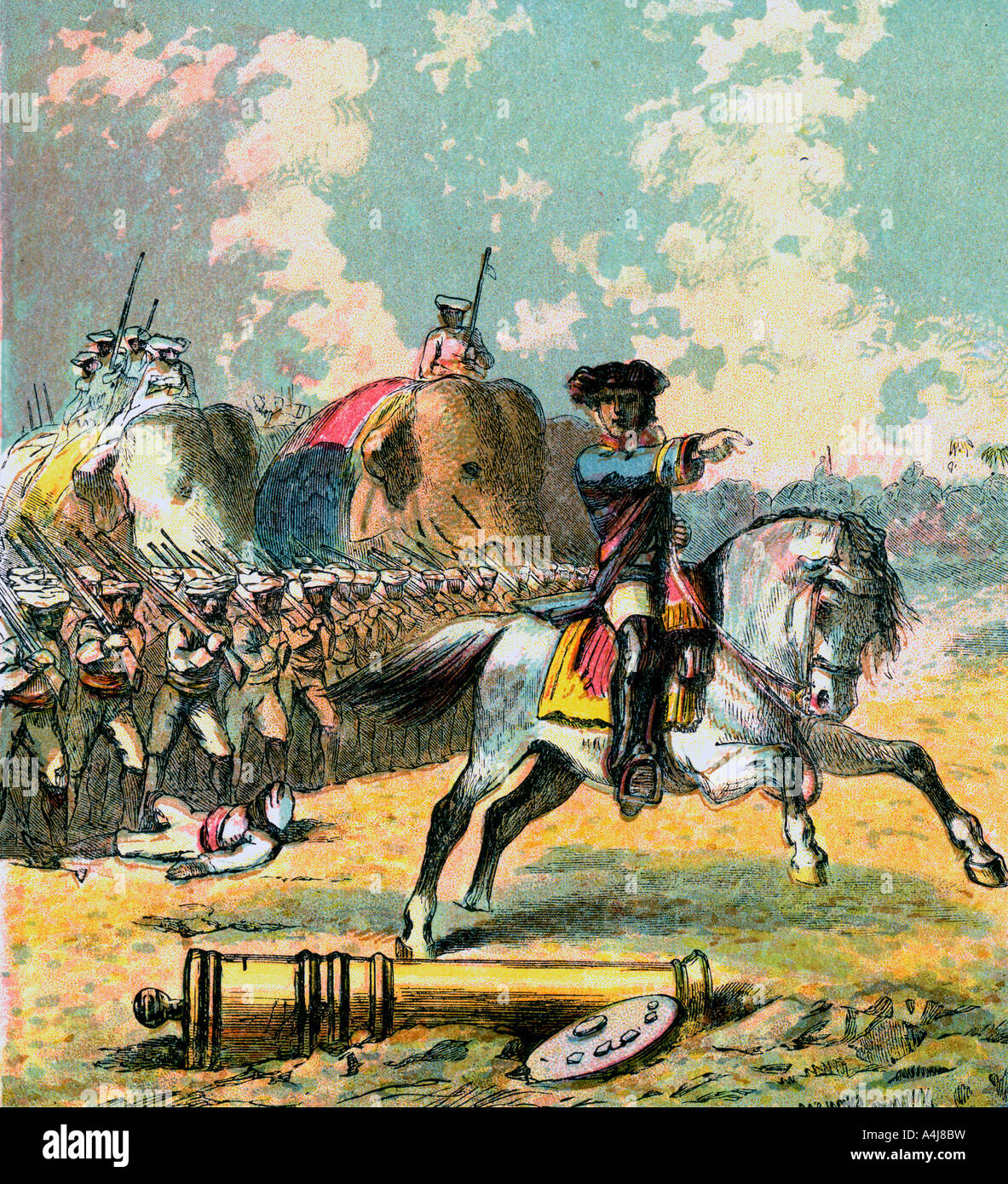 "Clive Siege in Indien', c 1850. Artist: Unbekannt Stockfoto