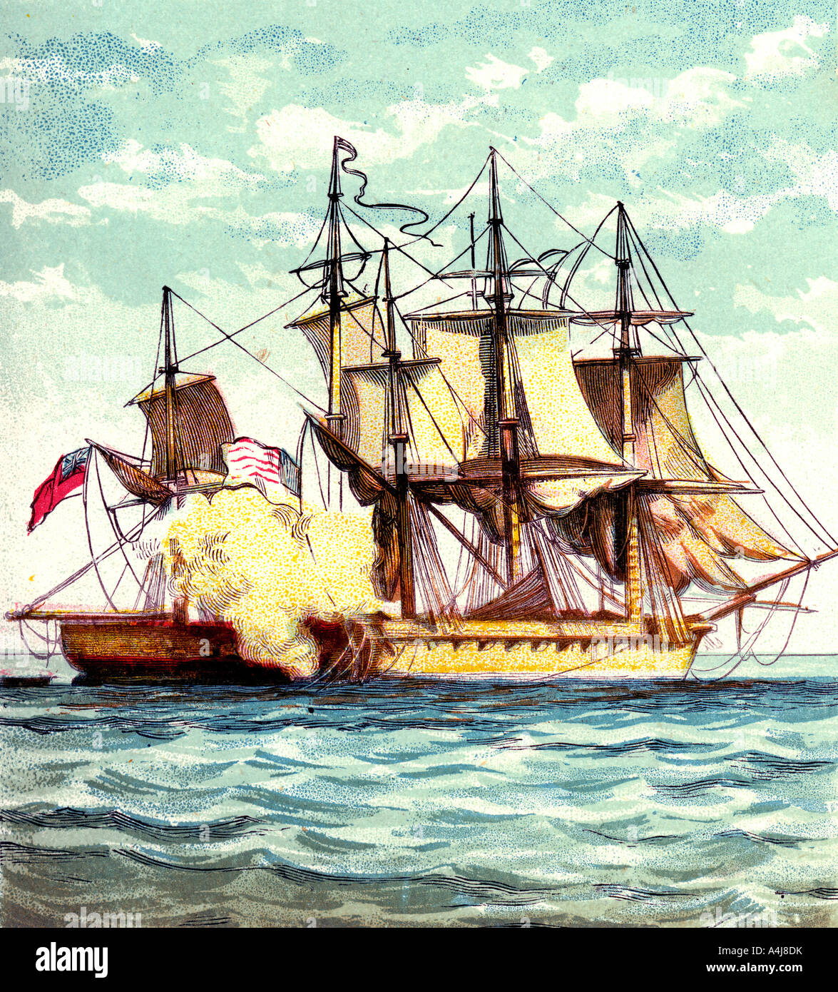 "Chesapeake und Shannon", 1812 (c 1850). Artist: Unbekannt Stockfoto