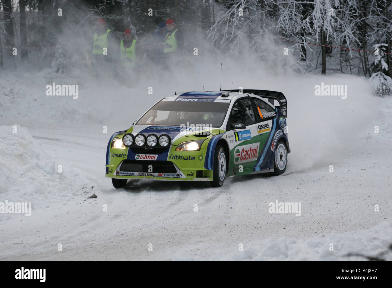 Focus WRC Auto Schweden Stockfoto