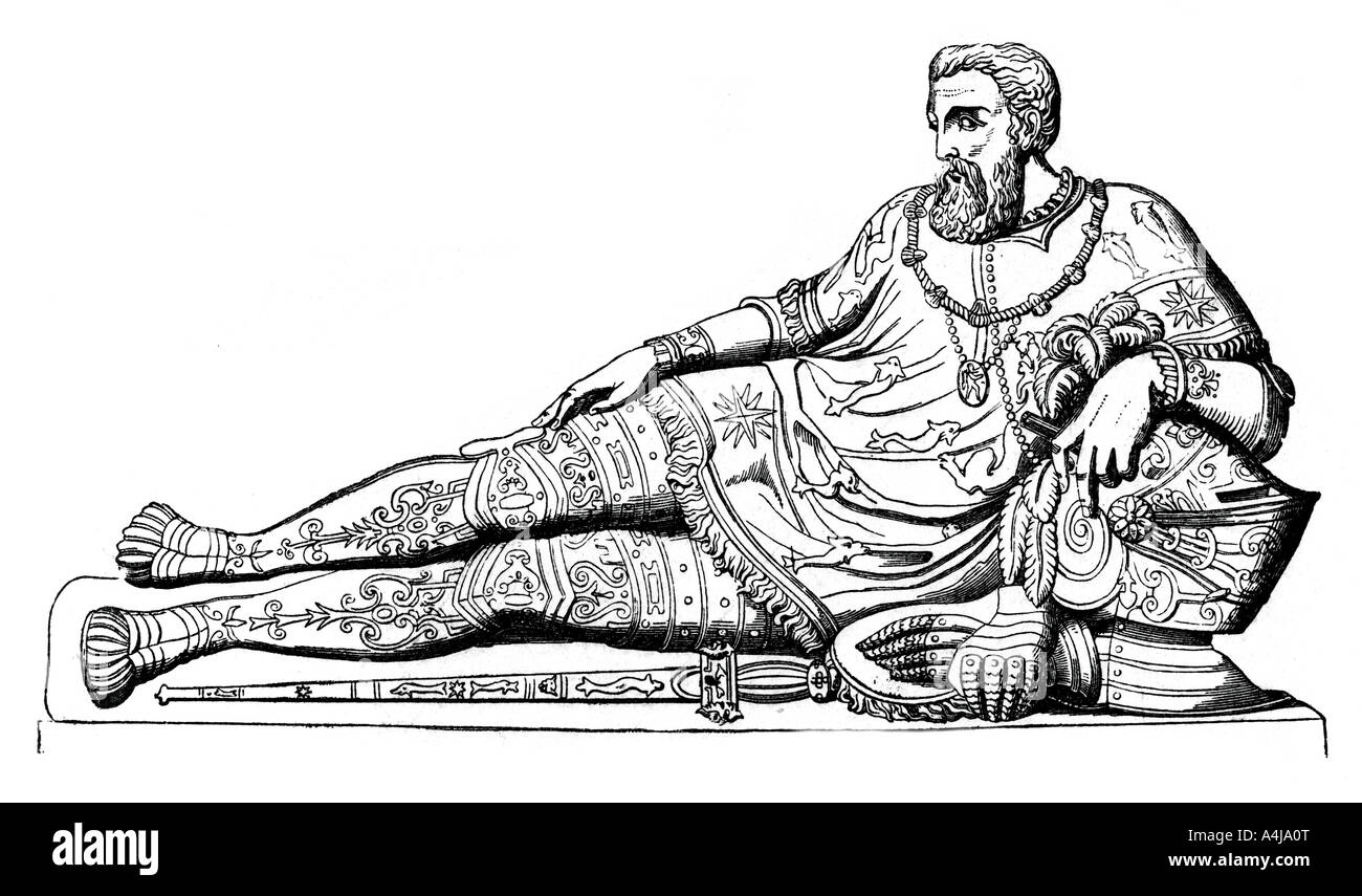 Bildnis von Philippe de Chabot, Admiral von Frankreich, c 1570 (1870). Artist: Unbekannt Stockfoto