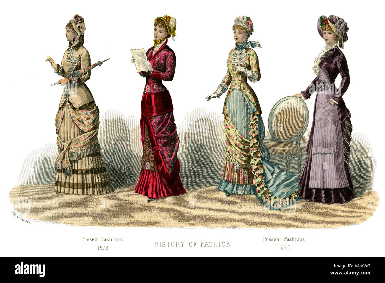 Französische kostüm: 'Moden" (1882). Artist: Unbekannt Stockfoto