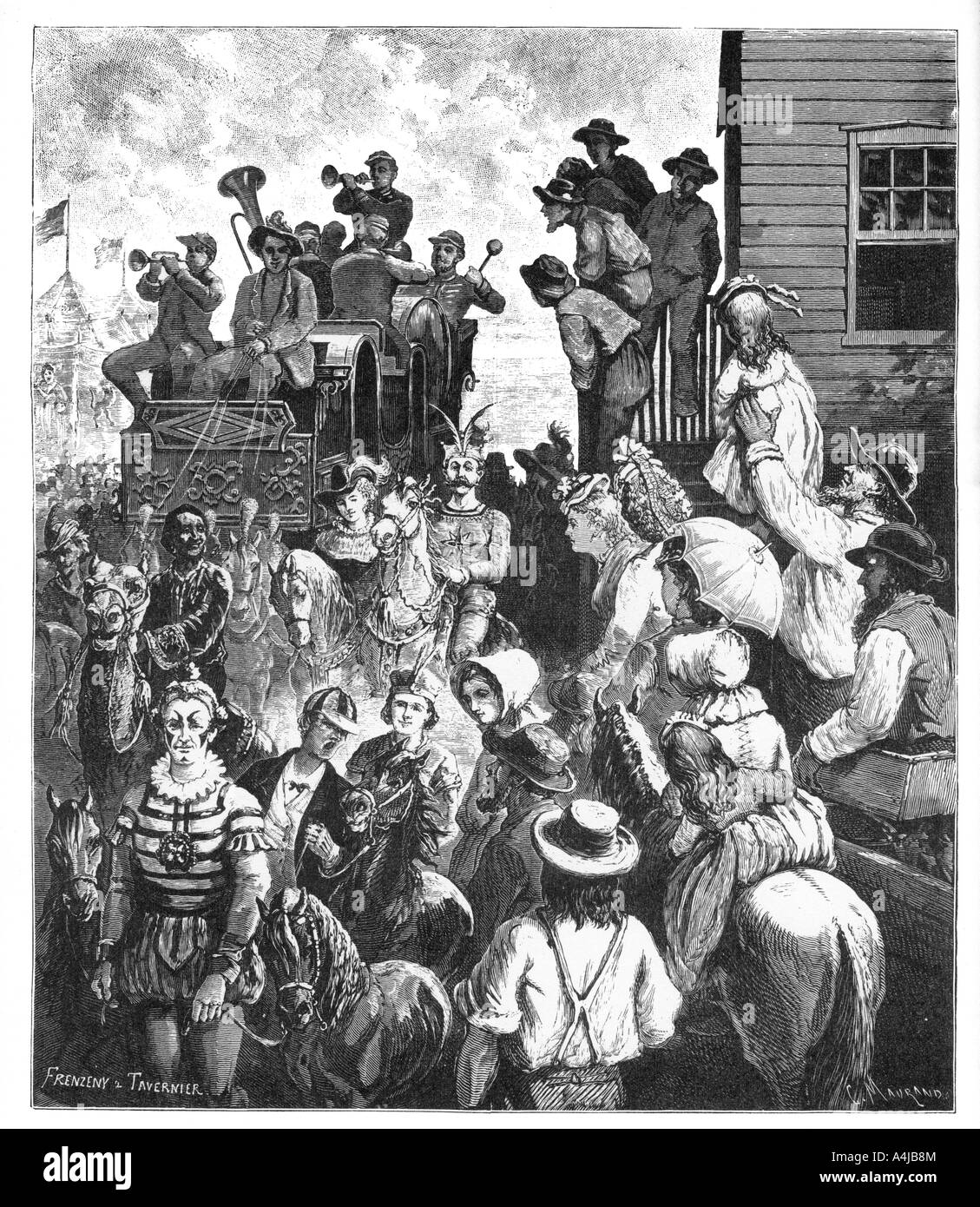 "Die reisenden Zirkus', c 1870 Artist: Frenzeny und Tavernier Stockfoto
