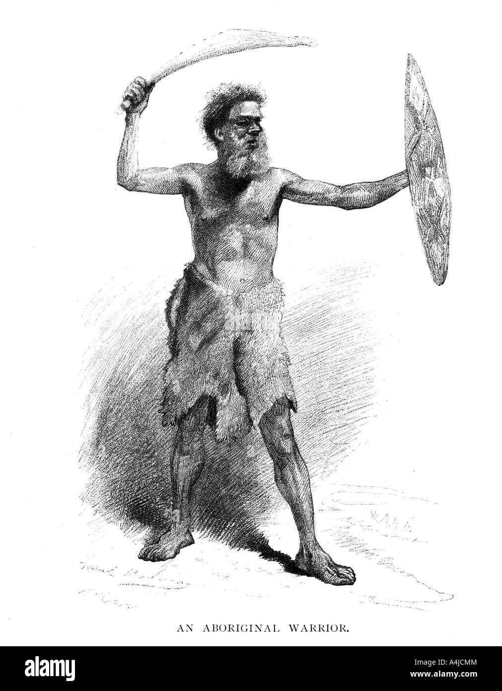 Ein Eingeborener Krieger, 1886. Artist: Unbekannt Stockfoto