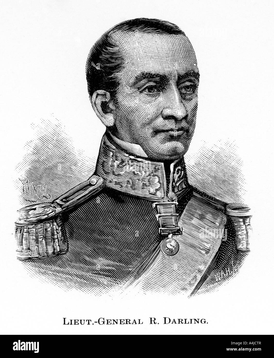 General Sir Ralph Darling, britischer Soldat und kolonialer Gouverneur, (1886). Artist: WA Hirschmann Stockfoto