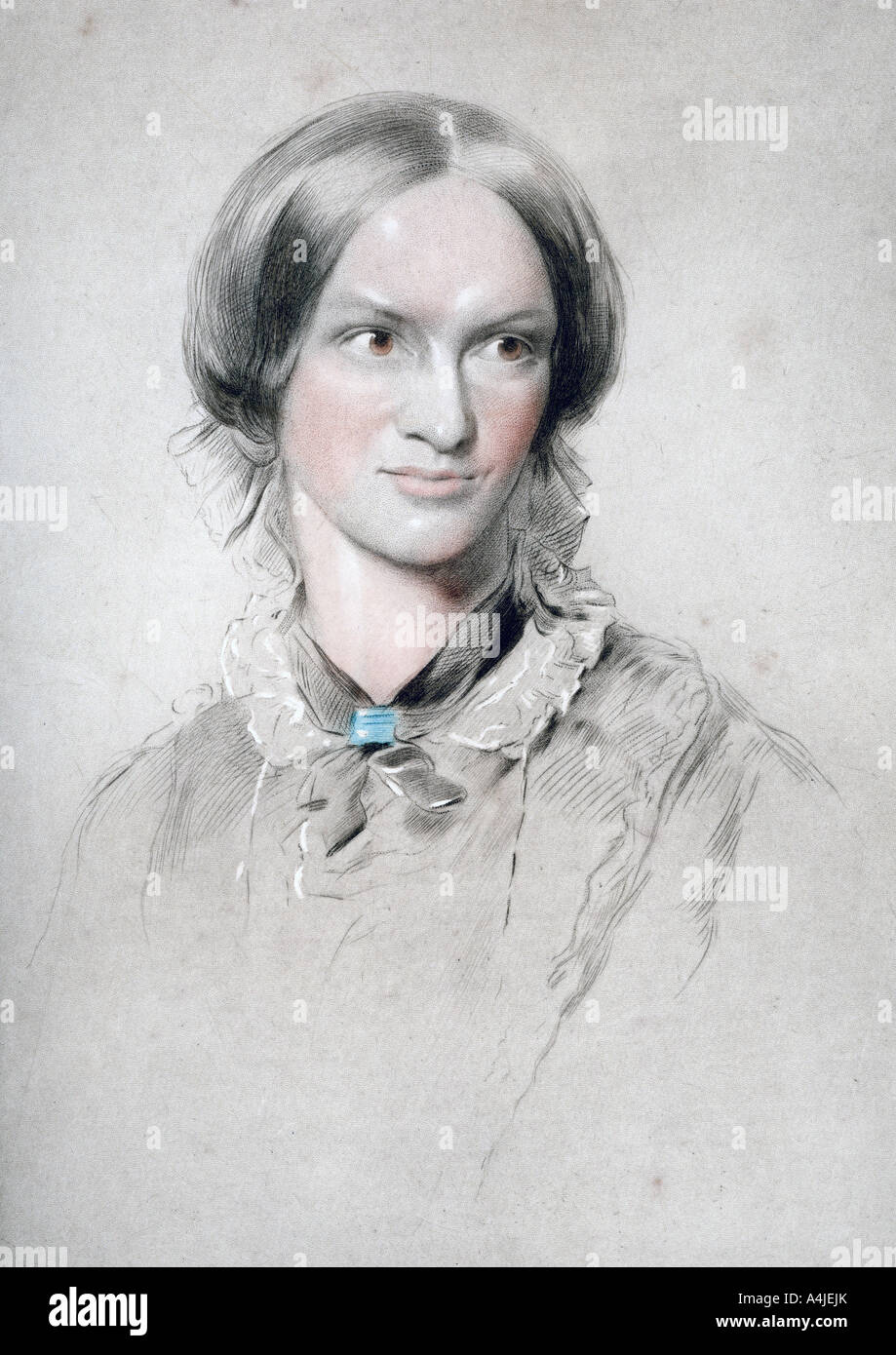 Charlotte Bronte, englischer Schriftsteller, 1850 Künstler: George Richmond Stockfoto