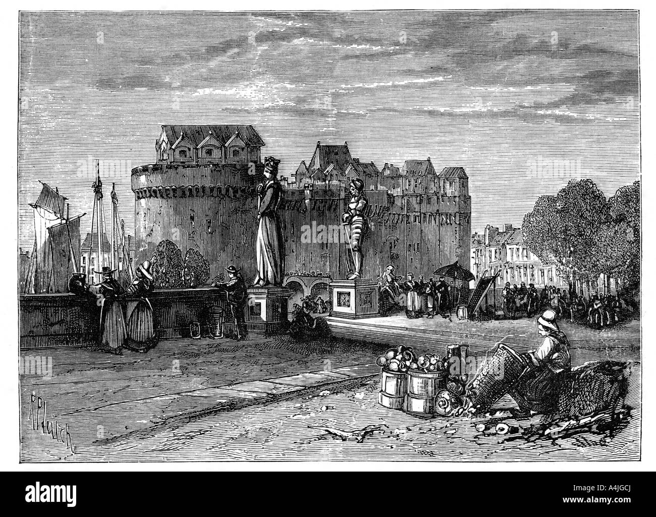 Nantes, an der Loire, Frankreich, c 1890. Artist: Unbekannt Stockfoto