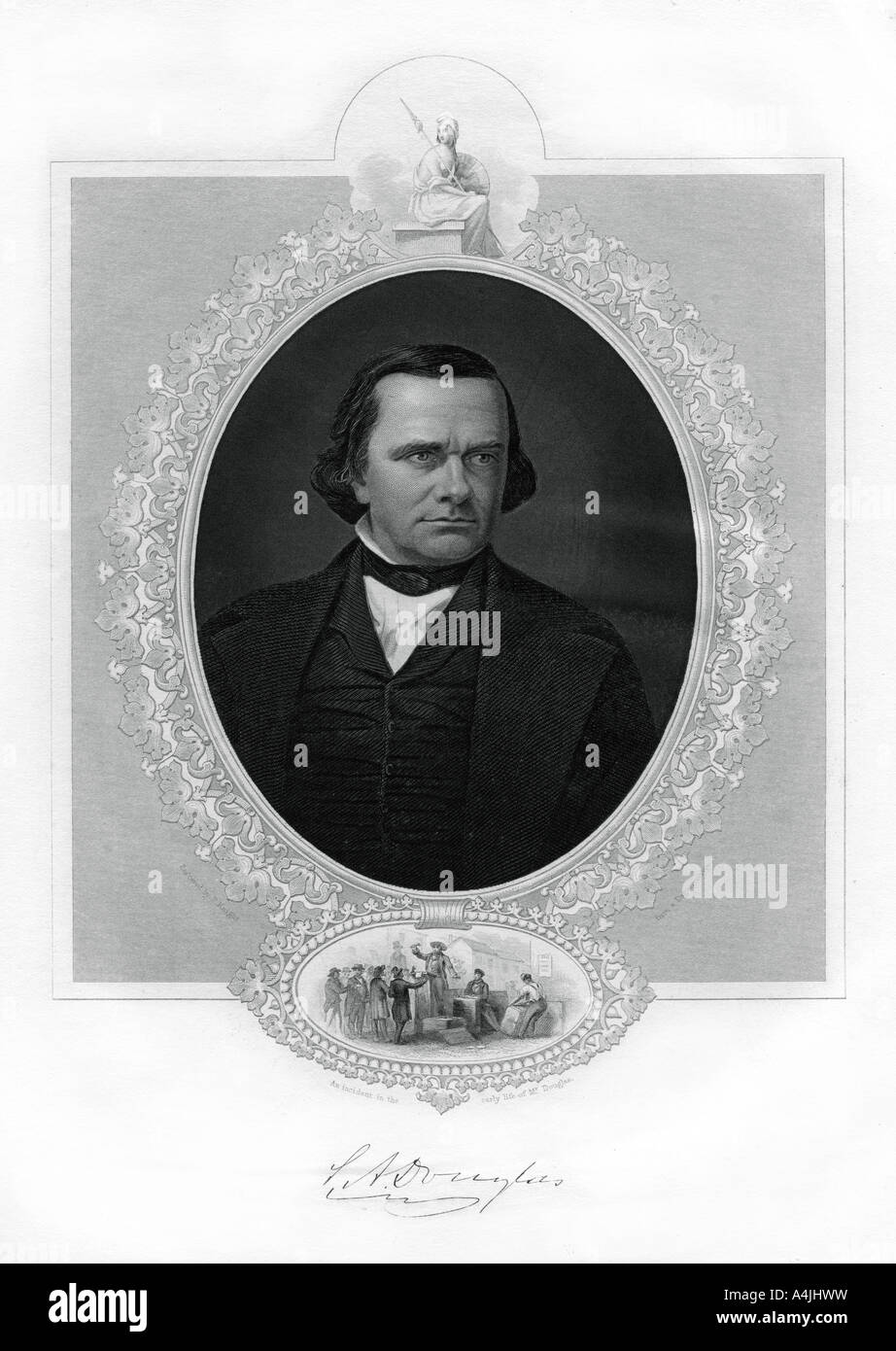 Stephen eine Douglas, US-amerikanischer Politiker, 1862-1867. Artist: Unbekannt Stockfoto