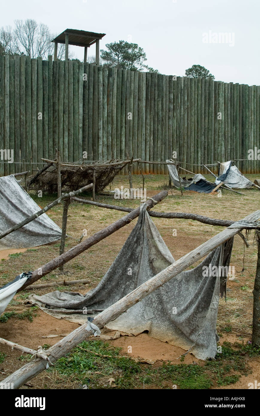 Website von Andersonville nationaler Gefangenenlager, Georgien Stockfoto
