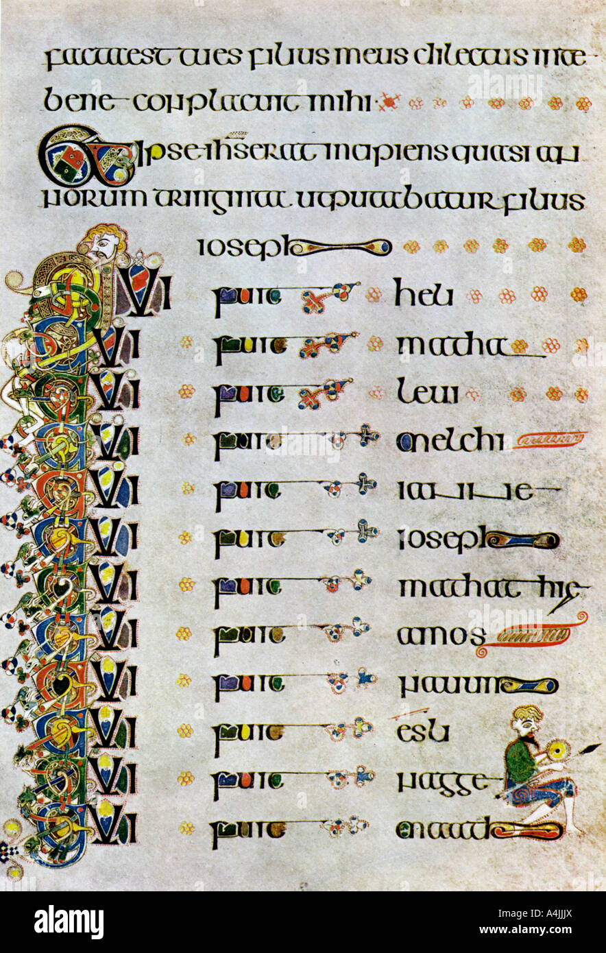 Die Genealogie Christi, 800 AD, (20. Jahrhundert). Artist: Unbekannt Stockfoto