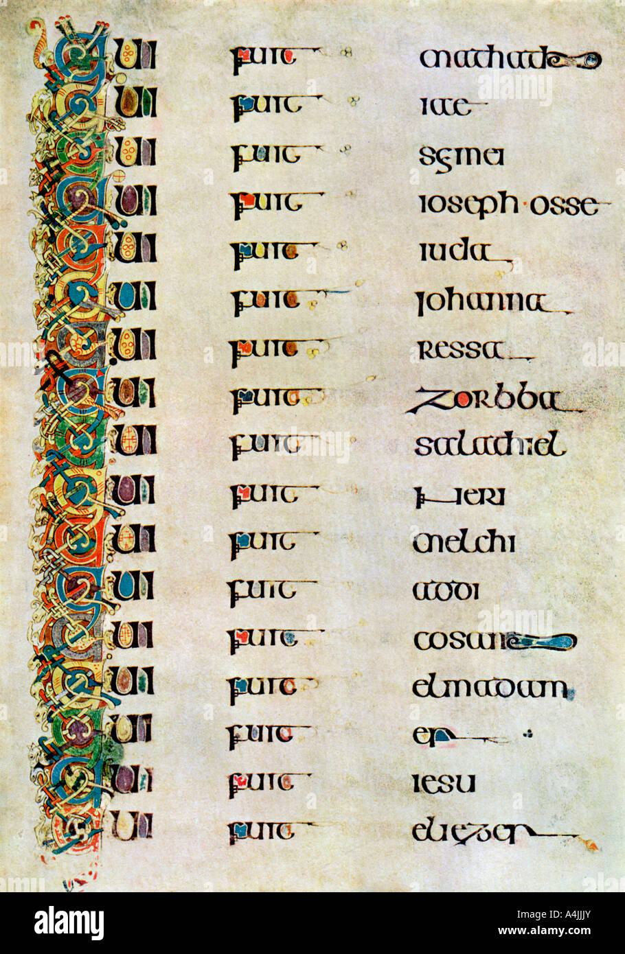 Die Genealogie Christi, 800 AD, (20. Jahrhundert). Artist: Unbekannt Stockfoto