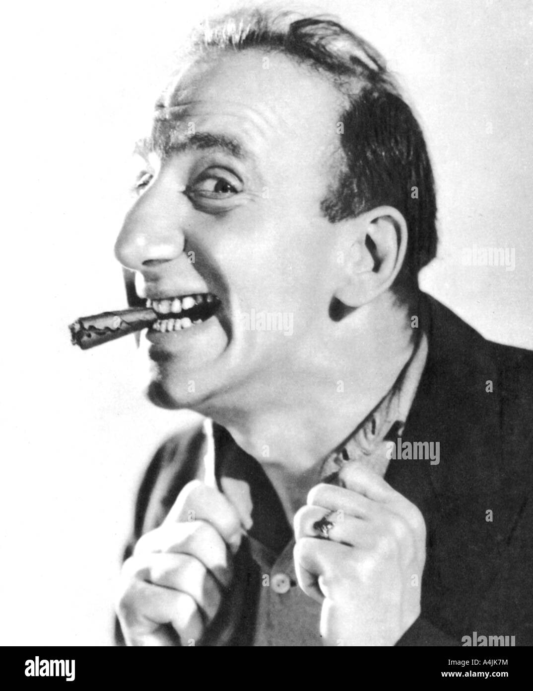 Jimmy Durante, US-amerikanischer Sänger, Pianist, Schauspieler und Komiker, 1934-1935. Artist: Unbekannt Stockfoto