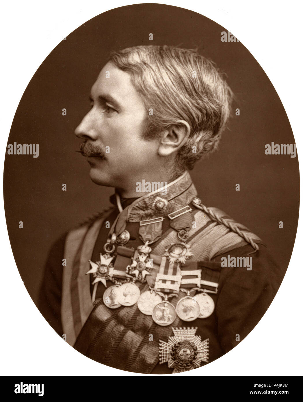 Generalmajor Sir Garnet Wolseley, KCB, britischer Soldat, 1876. Artist: Sperren & Whitfield Stockfoto