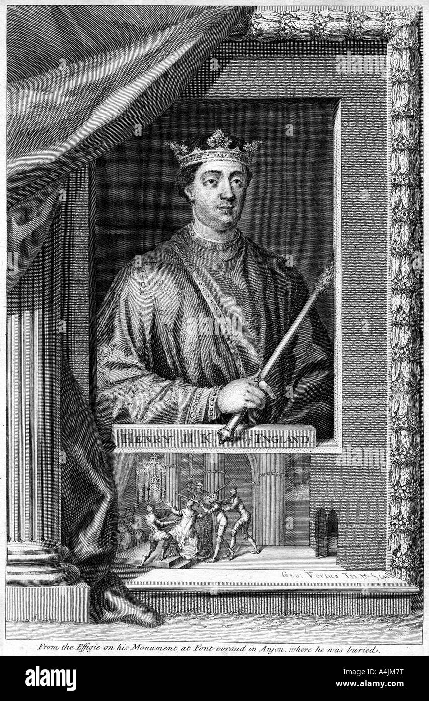 Heinrich II., König von England, (18. Jahrhundert). Artist: George Vertue Stockfoto