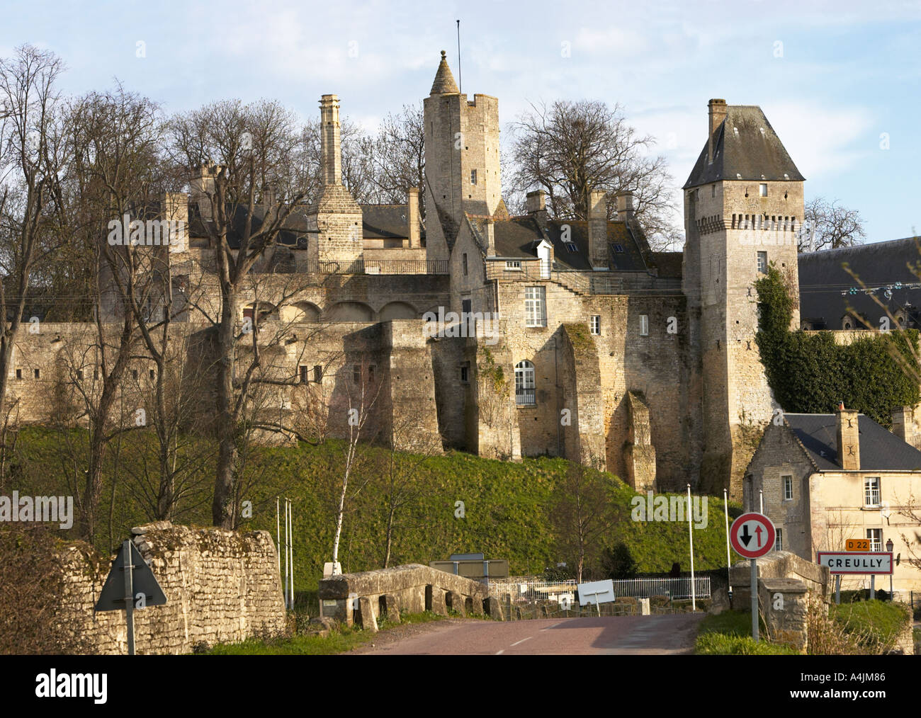 Chateau de Creully Calvados Normandie Frankreich Stockfoto