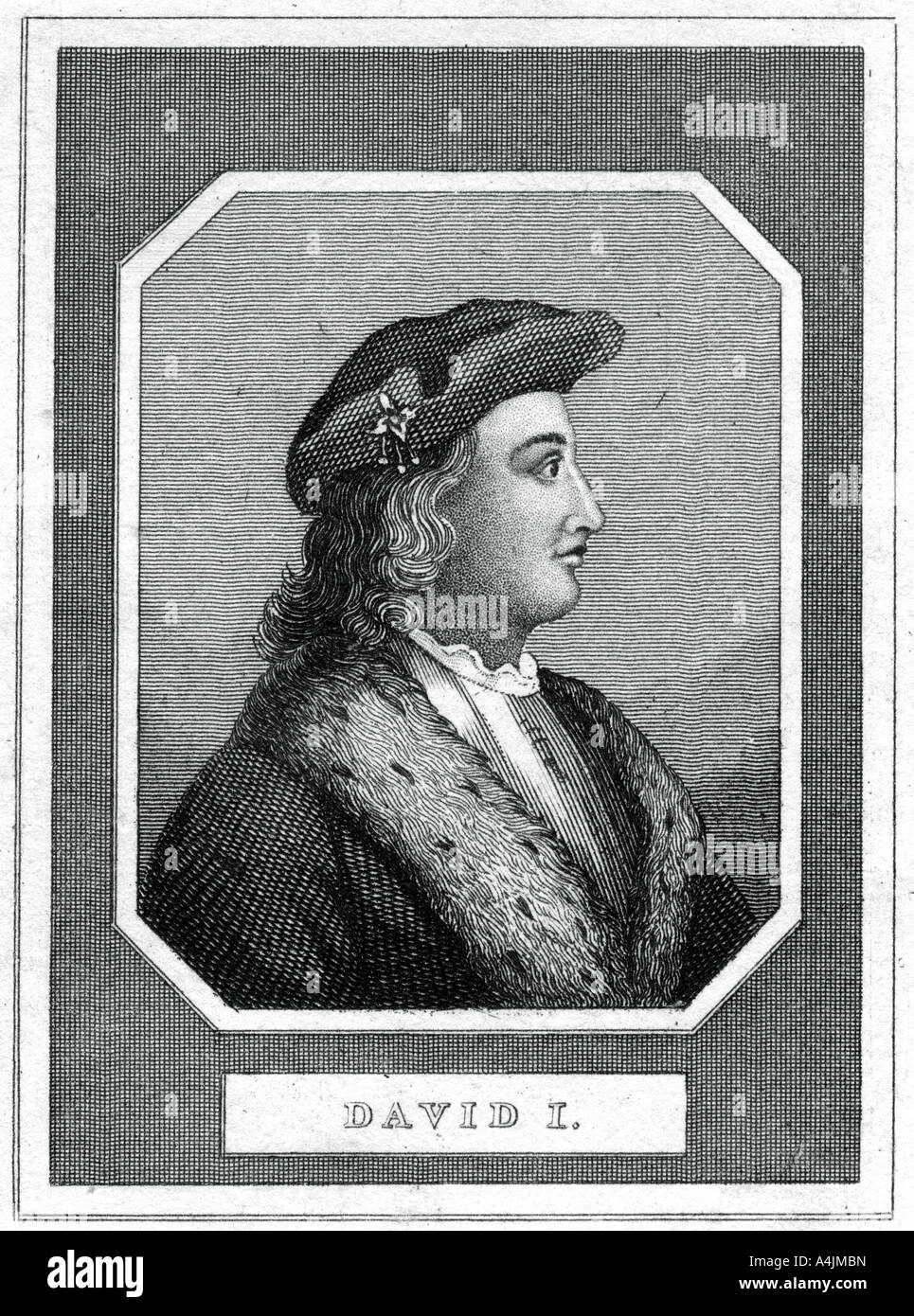 David I., König von Schottland. Artist: Unbekannt Stockfoto