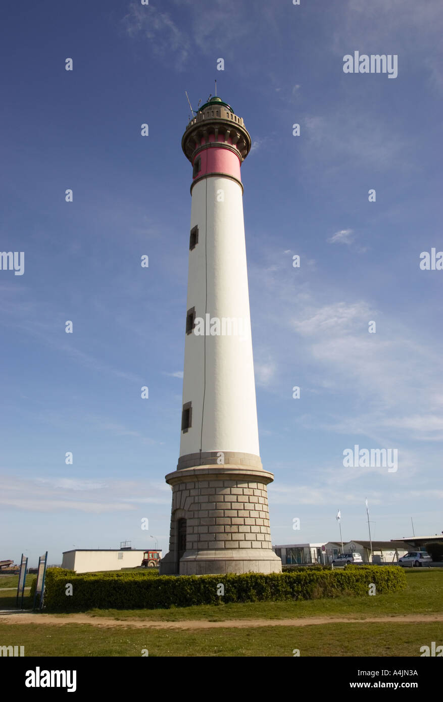 Ouistreham Leuchtturm, Normandie, Frankreich Stockfoto
