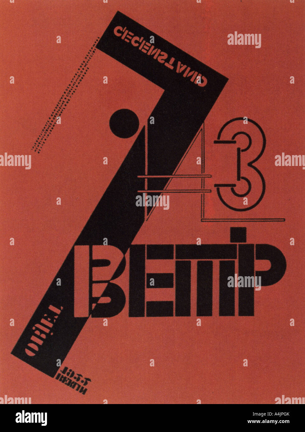 Abdeckung der Zeitschrift 'Wjeschtsch/Objekt/Gegenstand', 1922 Künstler: Lazar Markovich Lissitzky Stockfoto