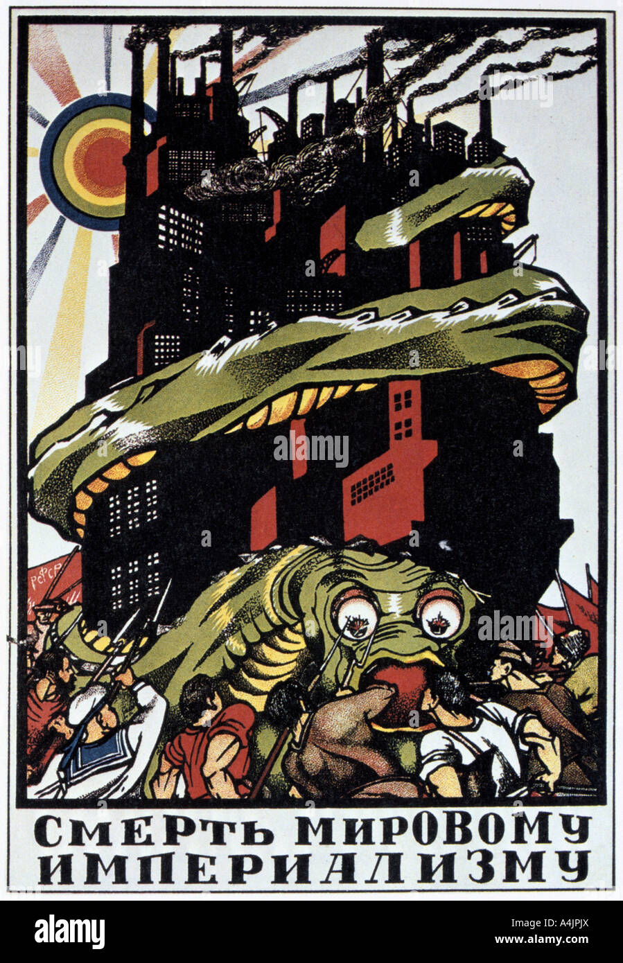 "Für den Tod des Weltimperialismus", 1920. Artist: Dj Stakhievich Moor Stockfoto