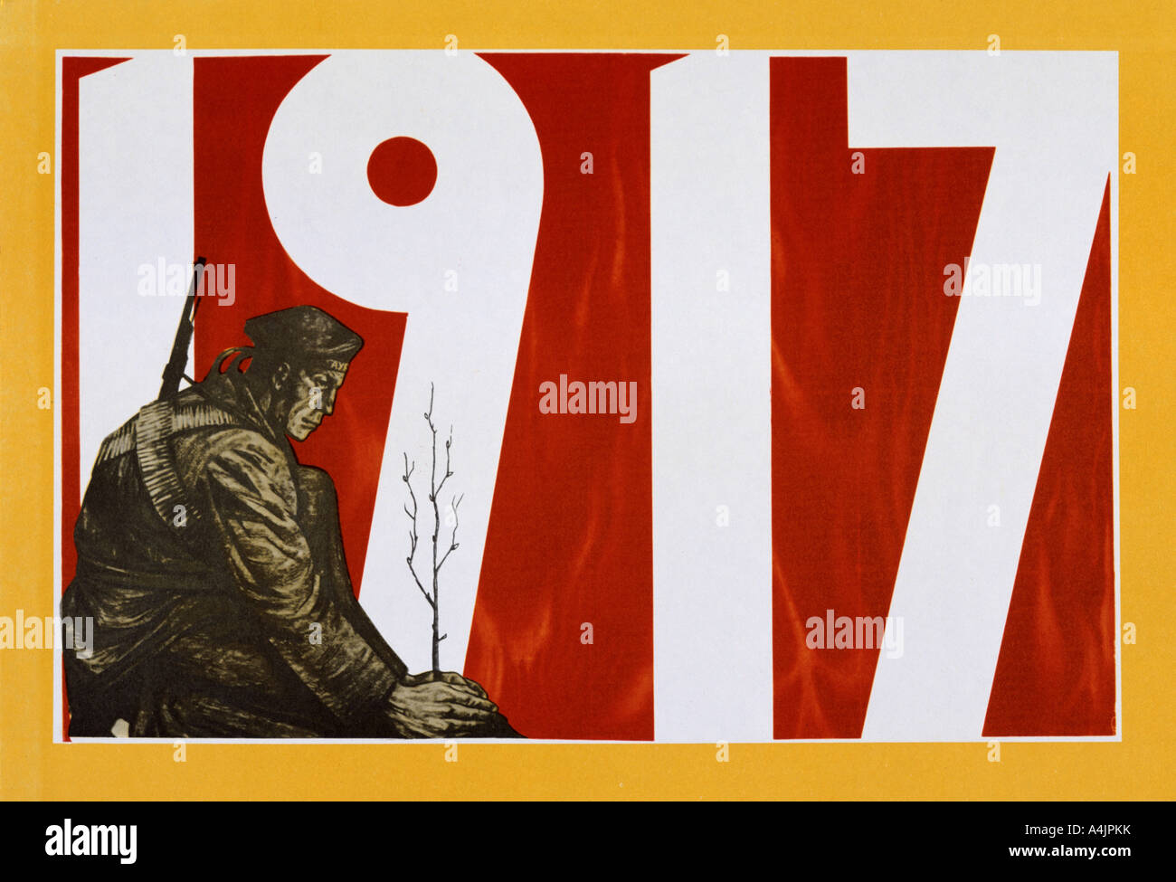 Die sowjetische Propaganda Poster, 1917. Artist: Unbekannt Stockfoto
