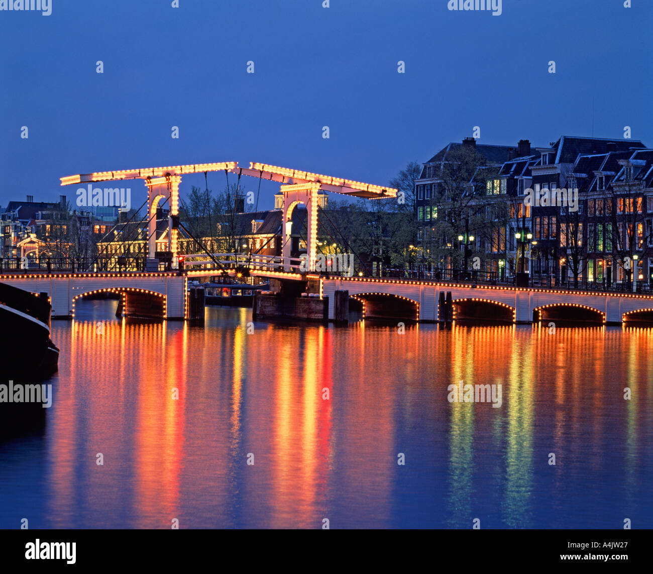 Magere Brücke, Amsterdam, Holland Stockfoto