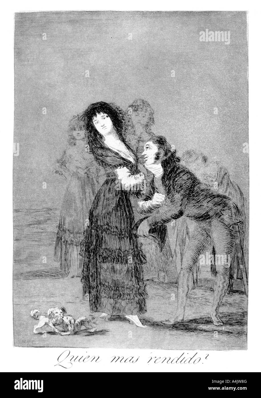 "Wer von Ihnen ist mehr überwinden?", 1799. Künstler: Francisco Goya Stockfoto