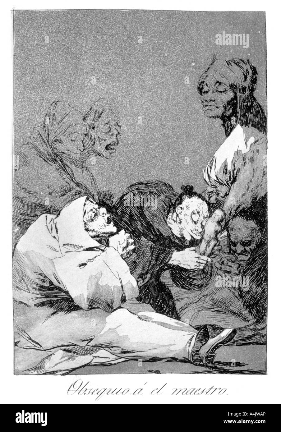 "Ein Geschenk für den Master', 1799. Künstler: Francisco Goya Stockfoto