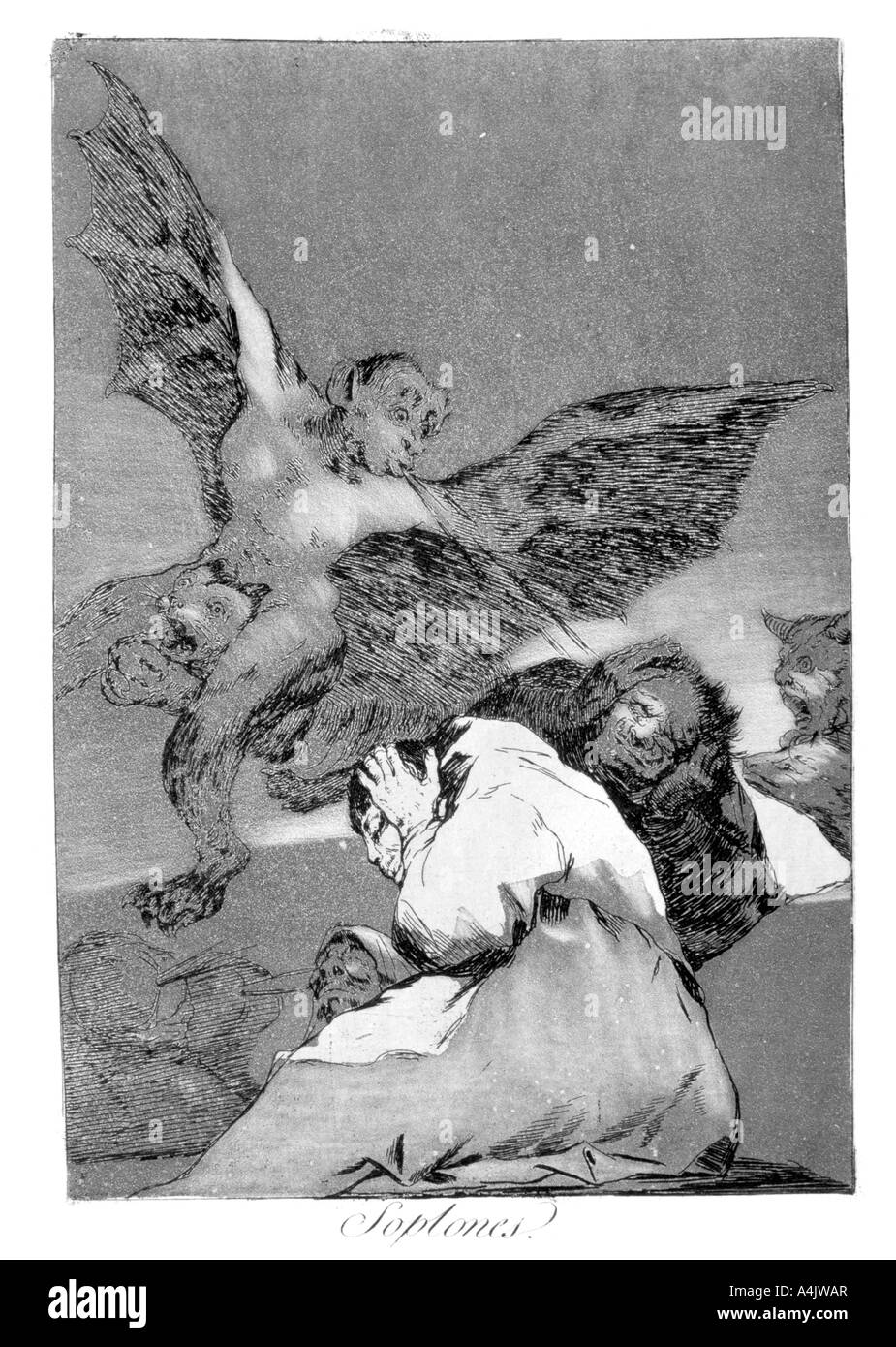 Die wälzen, 1799. Francisco Goya Stockfotografie - Alamy