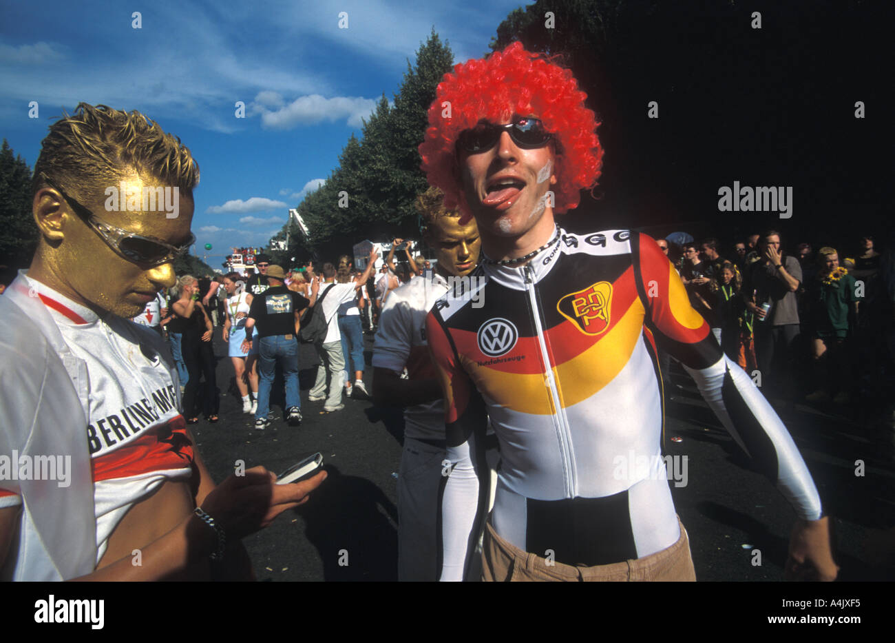 Die Loveparade Berlin Deutschland Juli 2001 Stockfoto