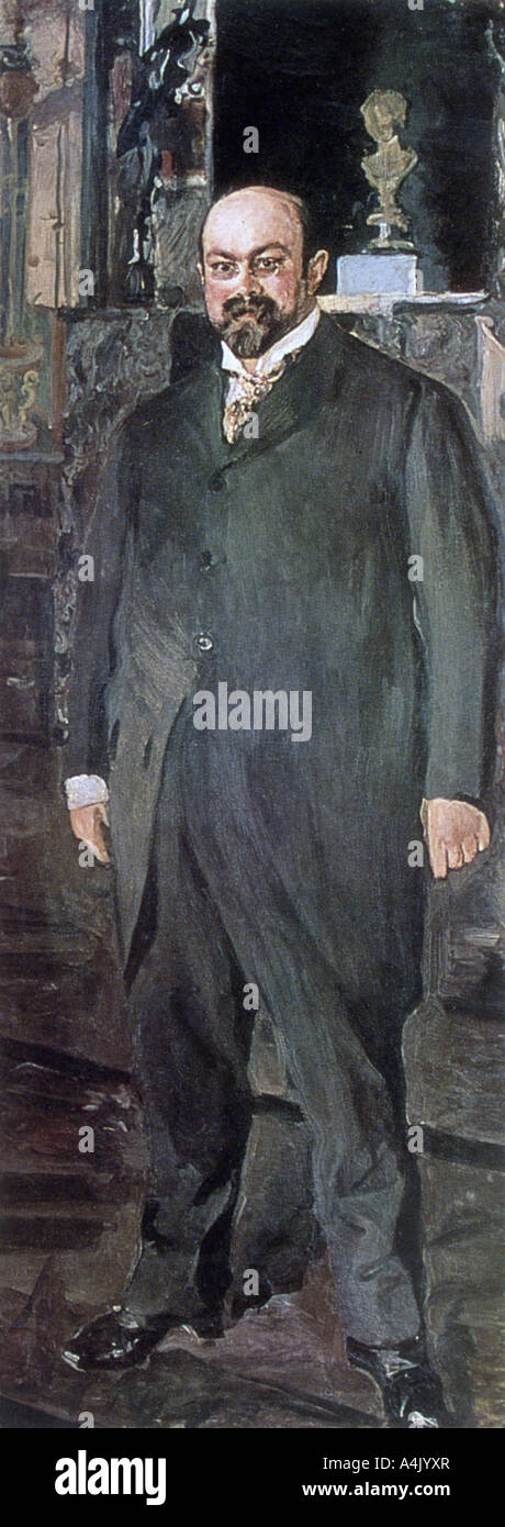 "Portrait von Mikhail Abramovich Morozov', 1902. Artist: Valentin Serov Stockfoto