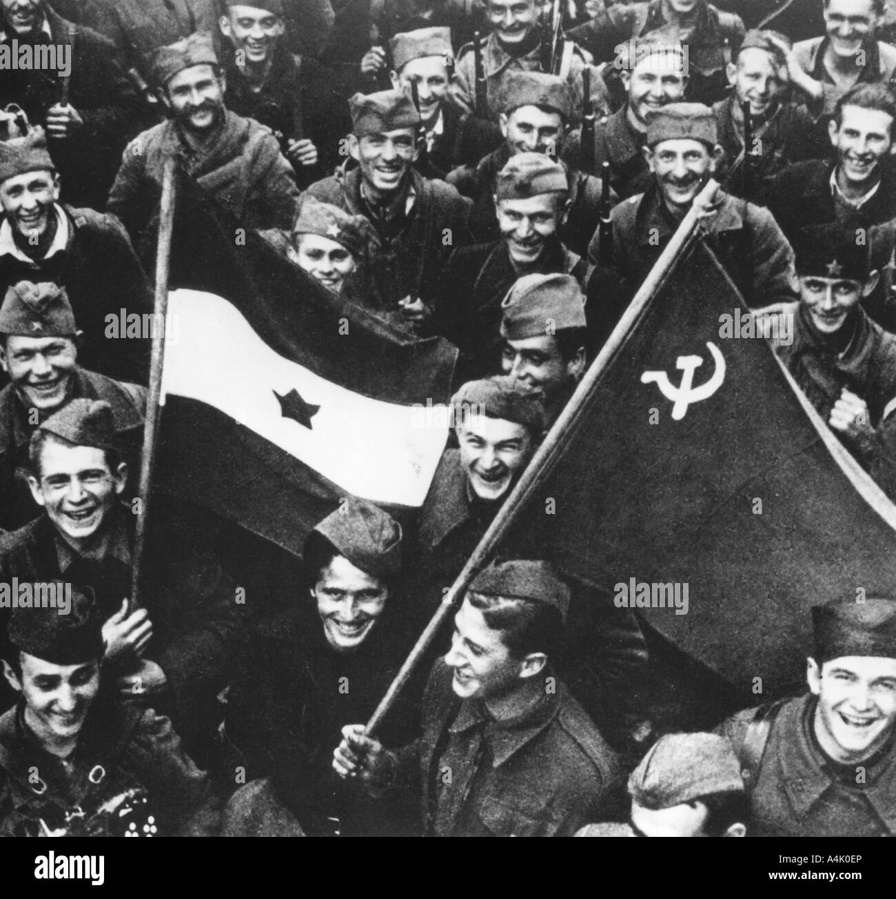 Befreiung von Belgrad, Oktober 1944. Artist: Unbekannt Stockfoto