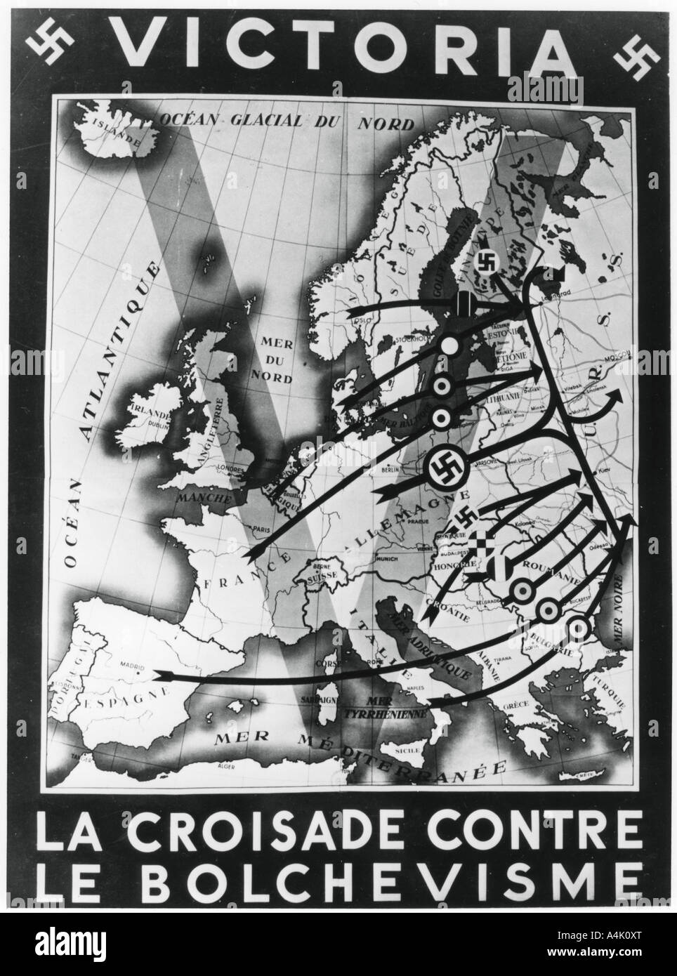 "Der Kreuzzug gegen den Bolschewismus", Vichy Französisch Propagandaplakat, 1941. Artist: Unbekannt Stockfoto