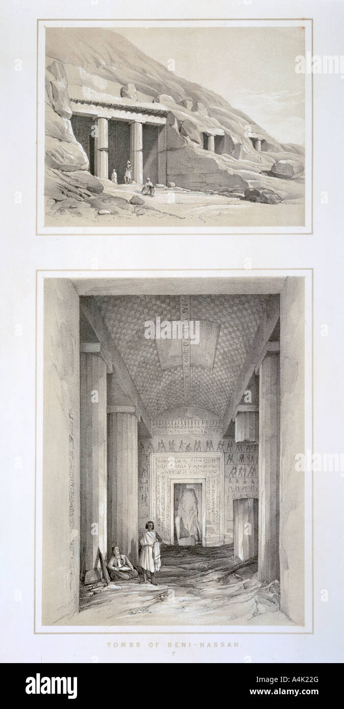 Königsgräber von Beni-Hassan', Ägypten, 19. Artist: George Moore Stockfoto