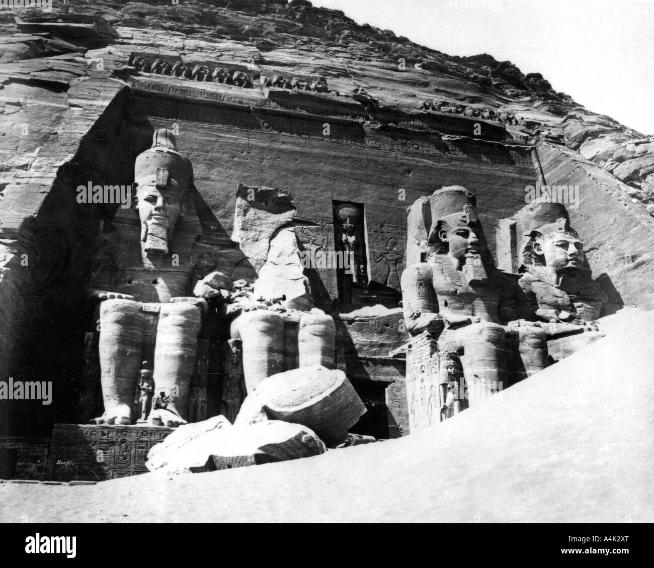 Der Tempel von Abu Simbel, Nubien, Ägypten, 1878. Künstler: Felix Bonfils Stockfoto