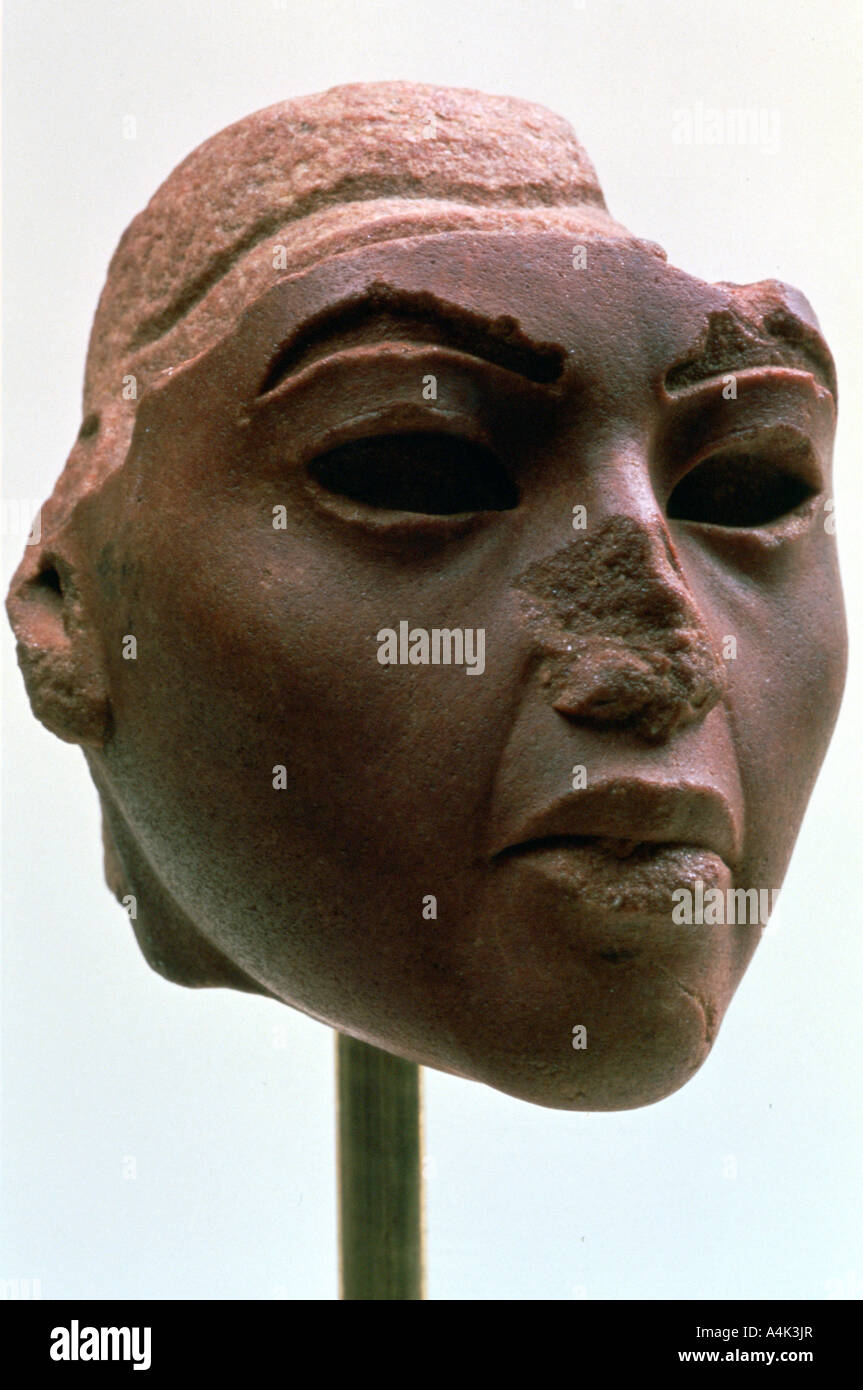 Kopf der alten ägyptischen Königin Teje, c 1388-1340 v. Chr.. Artist: Unbekannt Stockfoto