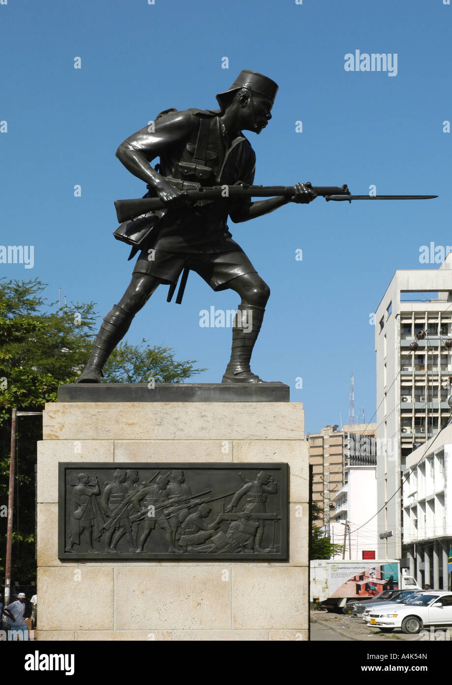 Askari Denkmal, Dar Es Salaam; Tansania Stockfoto