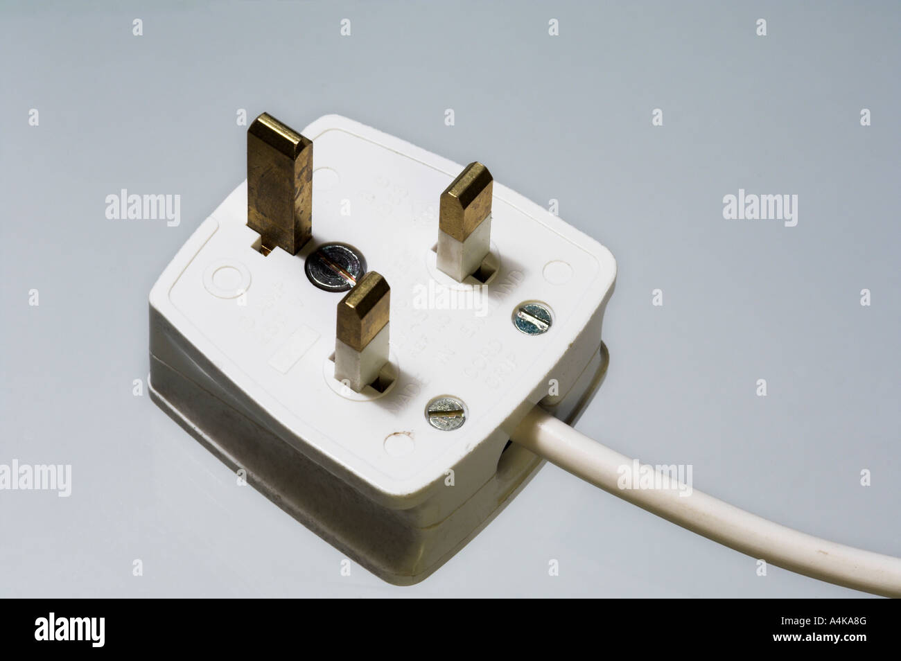 Closeup 13 Amp britische 3 drei Pin Netzstecker Stockfoto