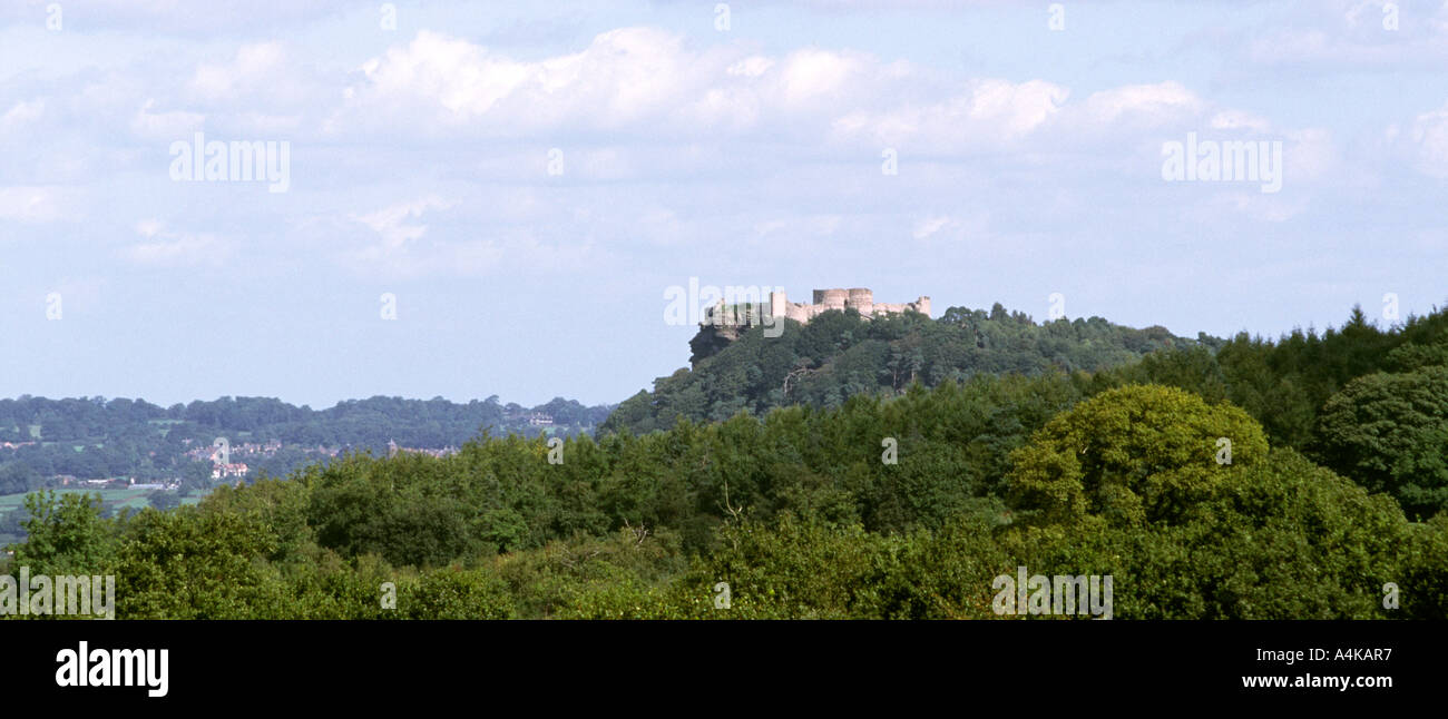 Cheshire Beeston Hügel Panorama Blick auf das Schloss Stockfoto
