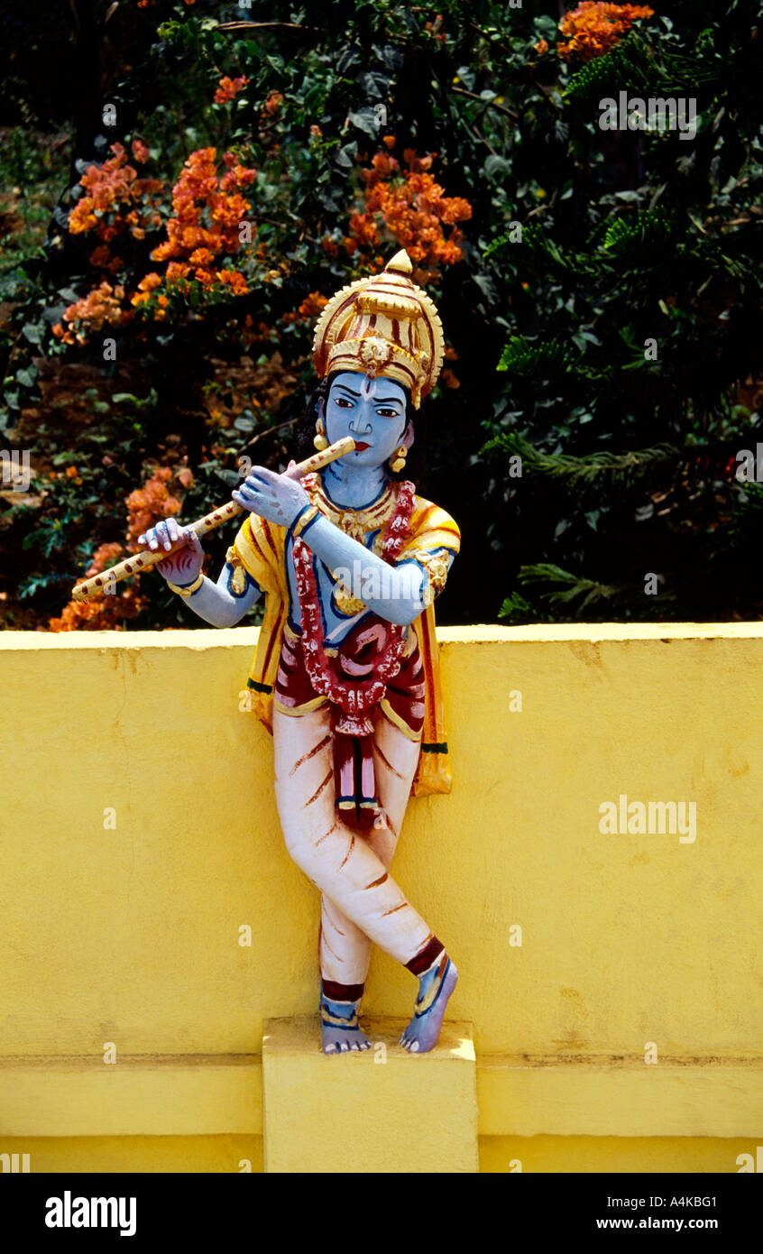 Medine Mauritius tamilische Hindu-Tempel für Zuckerrohr Arbeiter tantrischen de Maha Kali-Statue von Krishna Tookay Tempel Stockfoto Medine Mauritius tamilische Hindu-Tempel für Zuckerrohr Arbeiter tantrischen de Maha Kali-Statue von Krishna Tookay Tempel Stockfoto