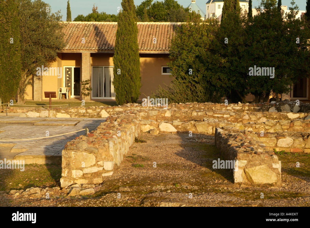 Römische Ruinen in Cerro da Vila in der Algarve, Portugal Stockfoto