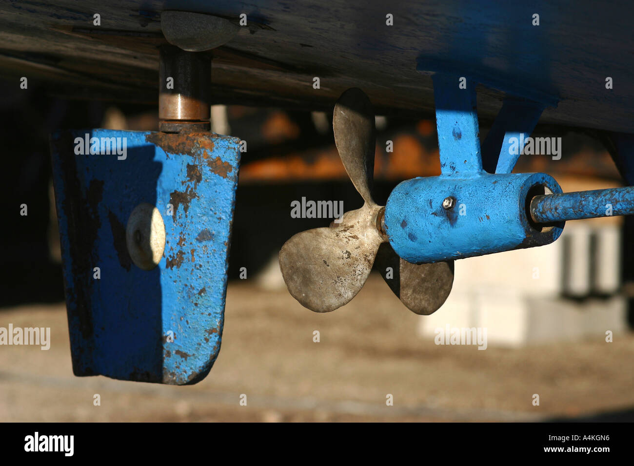 Boot Propeller, close-up Stockfoto