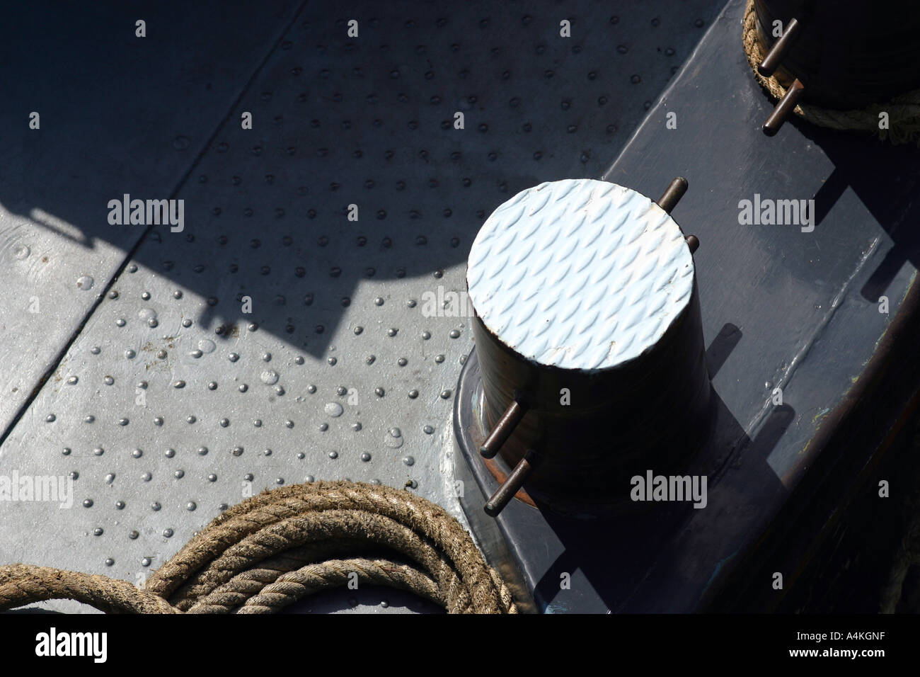 Bootsdeck, close-up Stockfoto