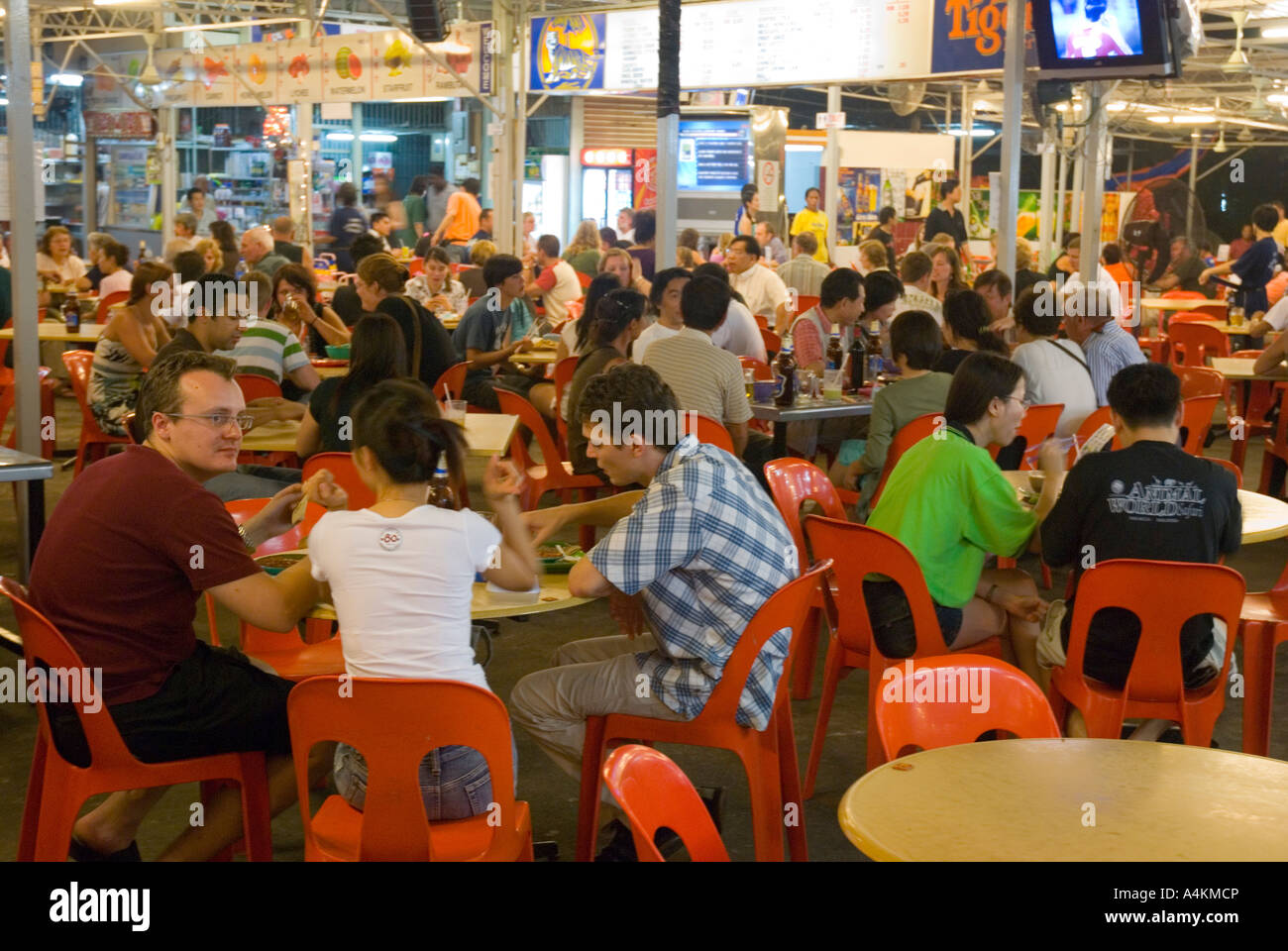 Ein Food-Court in Batu Ferringhi Malaysia Stockfoto